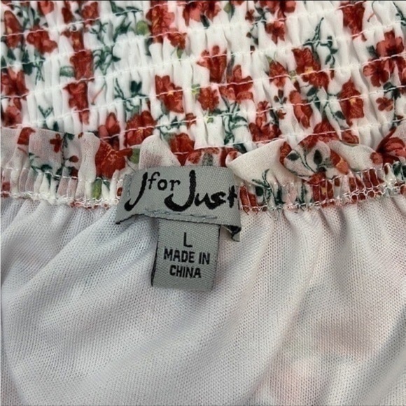 J for Justify Floral Ruched Mini Dress Size Large NWT - Picture 7 of 8